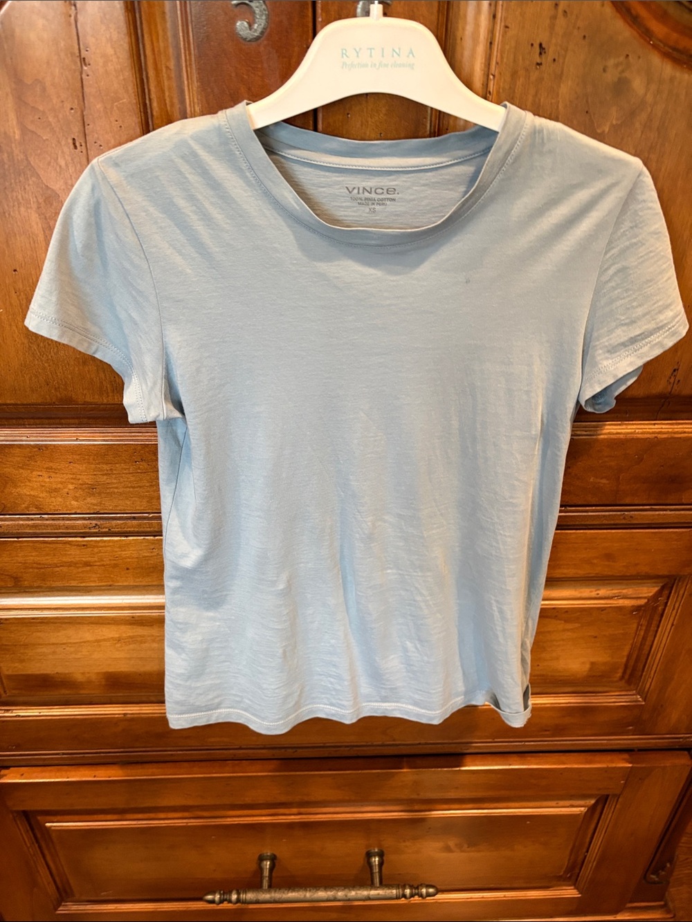 Vince Women’s Light Blue Short Sleeve Tee